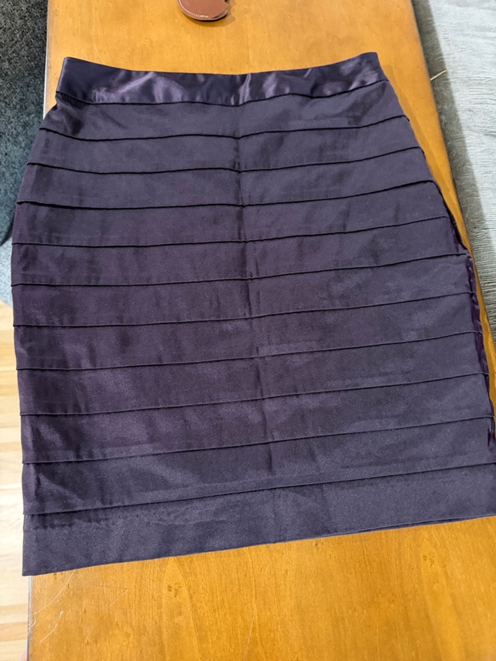 Forever 21 Dark Purple Layered Band Pencil Skirt